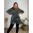 Damen-Langarm-Hoodie mit schwachem Reißverschluss (L/XL/2XL, EINE GRÖSSE) ITALIAN FASHION IMB22181 56/58 schwarz