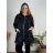 Damen-Langarm-Hoodie mit schwachem Reißverschluss (L/XL/2XL, EINE GRÖSSE) ITALIAN FASHION IMB22181 56/58 schwarz