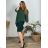 Kleid Oversize Kurzarm Damen (XL-2XL) italienische Mode IM420081 52/54 grün