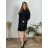 Langes warmes Langarmkleid für Damen in Übergröße (50/52/54 Einheitsgröße) ITALIAN FASHION IM424636
