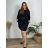Langes warmes Langarmkleid für Damen in Übergröße (50/52/54 Einheitsgröße) ITALIAN FASHION IM424636