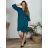 Shirt verlängert 3/4 Langarm Damen (L/XL/2XL ONE SIZE) ITALIAN FASHION IM423025