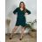 Shirt verlängert 3/4 Langarm Damen (L/XL/2XL ONE SIZE) ITALIAN FASHION IM423025 44 dunkles Petroleum