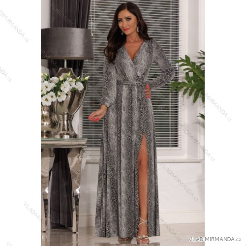 Trägerloses Partykleid aus Tüll für Damen (S/M/L ONE SIZE) ITALIAN FASHION IM923001 Schwarz und weiß 2XL