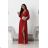 Trägerloses Partykleid aus Tüll für Damen (S/M/L ONE SIZE) ITALIAN FASHION IM923001 rot L