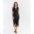 Elegantes Abendkleid für Damen mit Trägern (S/M EINHEITSGRÖSSE) ITALIAN FASHION IMPSH246479 S / M dunkelblau