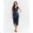 Elegantes Abendkleid für Damen mit Trägern (S/M EINHEITSGRÖSSE) ITALIAN FASHION IMPSH246479 S / M dunkelblau