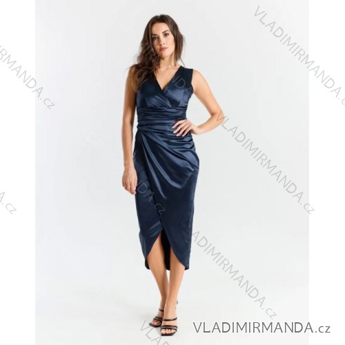 Elegantes Abendkleid für Damen mit Trägern (S/M EINHEITSGRÖSSE) ITALIAN FASHION IMPSH246479 S / M dunkelblau