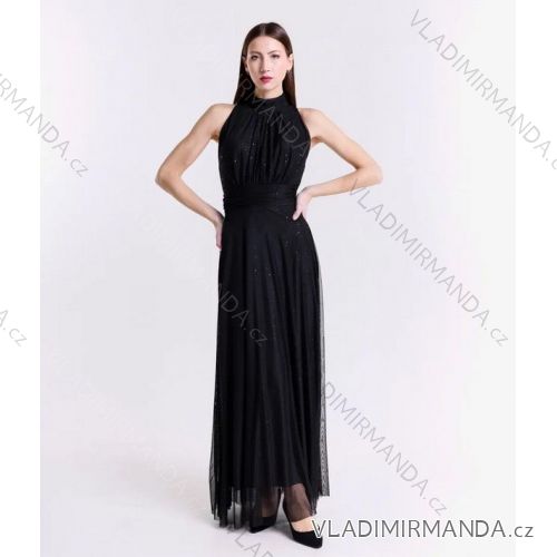 Elegantes glitzerndes ärmelloses Abendkleid für Damen (S/M/L EINHEITSGRÖSSE) ITALIAN FASHION IMPSH2520037