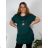 Shirt verlängert 3/4 Langarm Damen (L/XL/2XL ONE SIZE) ITALIAN FASHION IM423025