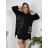 Freizeitkleid 3/4 Langarm Damen Übergröße (52/54/56 EINHEITSGRÖSSE) ITALIAN FASHION IM424649