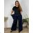 Damen Warmes Langarmkleid (L / XL ONE SIZE) ITALIAN FASHION IM421MIA 56/58 schwarz
