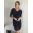 Kurzarmkleid für Damen in Übergröße (L-3XL) POLISH FASHION PMF20013 44 schwarz