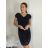 Kurzarmkleid für Damen in Übergröße (L-3XL) POLISH FASHION PMF20013 46 schwarz