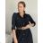 Langärmliges Hemdblusenkleid für Damen mit Gürtel (S/M/L EINHEITSGRÖSSE) ITALIAN FASHION IMWB24250