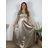 Langes, lässiges Kurzarmkleid für Damen (Einheitsgröße S/M) ITALIAN FASHION IMPSH246540XL/DUR  dunkelblau