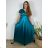 Langes, lässiges Kurzarmkleid für Damen (Einheitsgröße S/M) ITALIAN FASHION IMPSH246540XL/DUR  dunkelblau