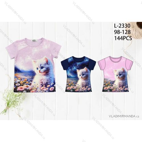 Kurzarm-T-Shirt für Kindermädchen (98-128) SEZON SEZ25L-2330