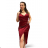 Trägerloses langes Partykleid aus Satin für Damen (44/46 EINHEITSGRÖSSE) ITALIAN FASHION IMPSH246357XL