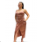 Trägerloses langes Partykleid aus Satin für Damen (44/46 EINHEITSGRÖSSE) ITALIAN FASHION IMPSH246357XL
