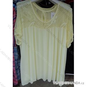Tunika Kurzarm Damen (uni l-2xl) ITALIENISCHE Mode IM617035
