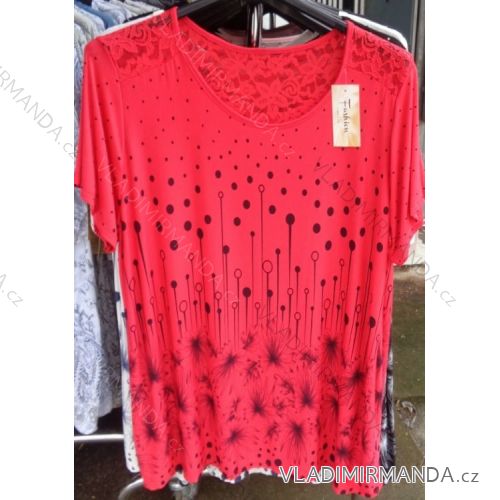 Tunika Kurzarm Damen (uni l-2xl) ITALIENISCHE Mode IM617039
