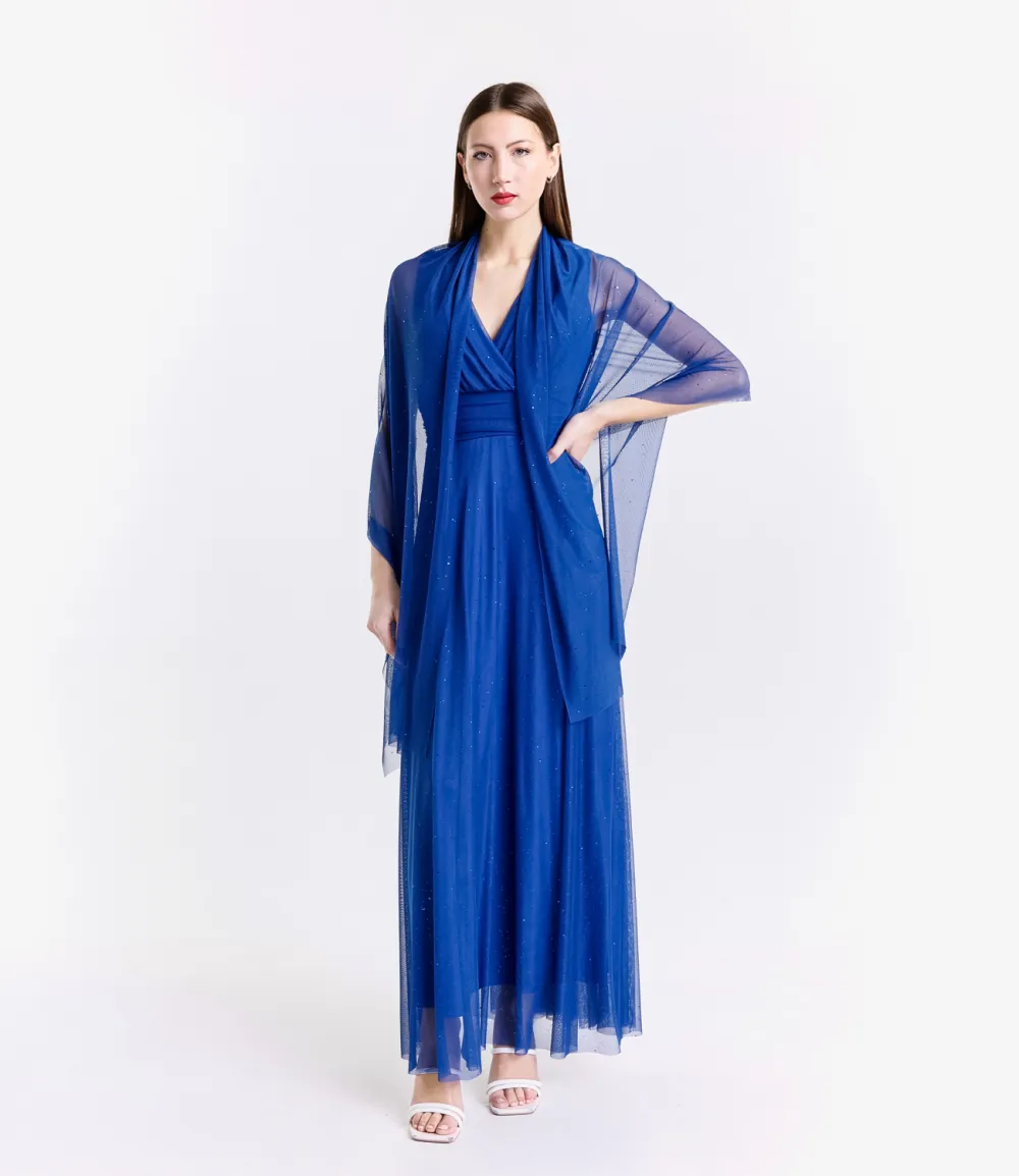 Langes glitzerndes trägerloses Partykleid für Damen (S/M/L ONE SIZE) ITALIAN FASHION IMPSH2423584