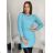 Kleid mit 3/4 Ärmeltasche für Damen (uni sl) ITALIAN Fashion IM3181746 S / M blaues Azurblau
