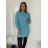 Kleid mit 3/4 Ärmeltasche für Damen (uni sl) ITALIAN Fashion IM3181746 S / M blaues Azurblau