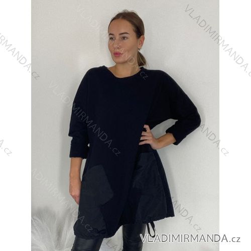 Lässiges 3/4-Langarmkleid für Damen (Einheitsgröße S/M/L) ITALIAN FASHION IMPLI2433033  schwarz