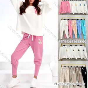 Set aus elegantem Langarm-Sweatshirt und langer Jogginghose für Damen, Übergröße (50/52/54 EINHEITSGRÖSSE) ITALIAN FASHION IMC25029
