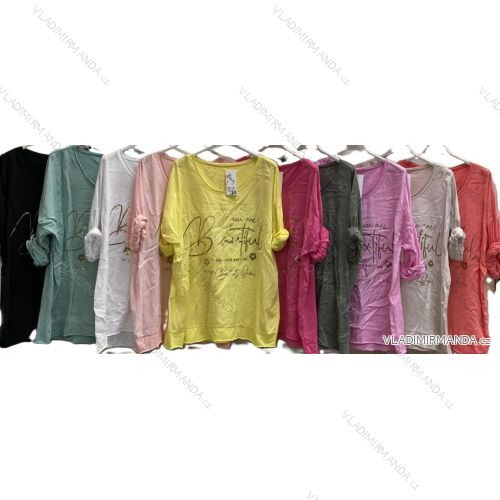 Langarm-T-Shirt für Damen in Übergröße (52/54/56 Einheitsgröße) ITALIAN FASHION IMC25030
