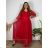 Kleid Kurzarm Damen (Uni L-2XL) ITALIENISCH MODA IMS25STELLA