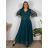 Kleid Kurzarm Damen (Uni L-2XL) ITALIENISCH MODA IMS25STELLA