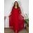 Kleid Kurzarm Damen (Uni L-2XL) ITALIENISCH MODA IMS25STELLA
