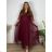 Kleid Kurzarm Damen (Uni L-2XL) ITALIENISCH MODA IMS25STELLA