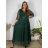 Kleid Kurzarm Damen (Uni L-2XL) ITALIENISCH MODA IMS25STELLA