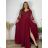 Elegantes Spitzenpartykleid mit 3/4-Ärmeln für Damen (2XL-5XL) ITALIAN FASHION IMS259028