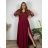 Elegantes Spitzenpartykleid mit 3/4-Ärmeln für Damen (2XL-5XL) ITALIAN FASHION IMS259028