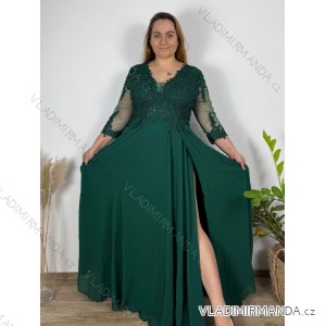 Elegantes Spitzenpartykleid mit 3/4-Ärmeln für Damen (2XL-5XL) ITALIAN FASHION IMS259028