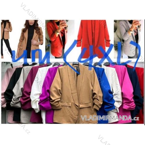 Elegante langärmelige Damenjacke, übergroß (4XL ONE SIZE) ITALIAN FASHION IMBM25006