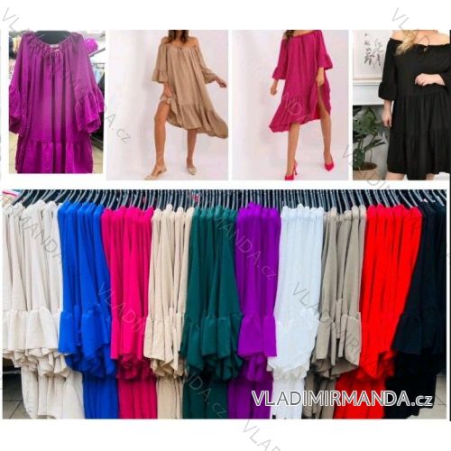 Freizeitkleid 3/4 Langarm Damen übergroß (40/42/44 Einheitsgröße) ITALIAN FASHION IMBM25021