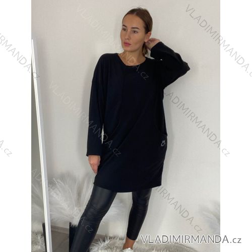 Ärmellose Jacke mit langen Ärmeln (uni sl) ITALIENISCHE Mode IMC17326 52/54 schwarz