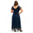 Trägerloses langes Partykleid für Damen (S/M ONE SIZE) ITALIAN FASHION IMPSH245192 S / M dunkelblau