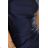 483-6 DIANE langes Satinkleid mit Beinschlitz - marineblau