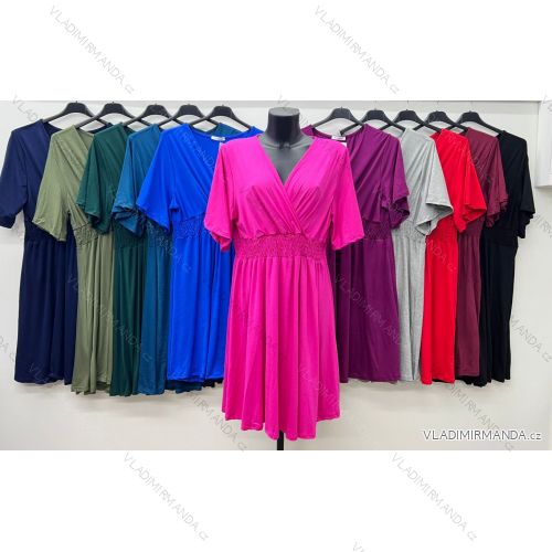 Damen Sommer Kurzarmkleid, übergroß (40/42/44 Einheitsgröße) ITALIAN FASHION IM425034