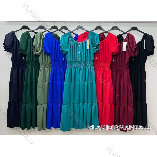 Sommer Freizeitkleid Kurzarm Damen übergroß (48/50/52 Einheitsgröße) ITALIAN FASHION IM425043