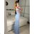 Langes, elegantes, ärmelloses Sommerkleid für Damen (Einheitsgröße S/M) ITALIAN FASHION IMPBB23C29640 -   türkis -   S/M/L
