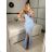 Langes, elegantes, ärmelloses Sommerkleid für Damen (Einheitsgröße S/M) ITALIAN FASHION IMPBB23C29640