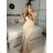 Langes, elegantes, ärmelloses Sommerkleid für Damen (Einheitsgröße S/M) ITALIAN FASHION IMPBB23C29640